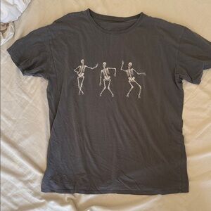 Gray Skeleton Graphic Men's T-Shirt